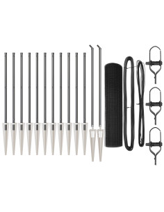 Palo della recinzione Grigio 25 x 0,5 m (rete 12 x 12 mm)