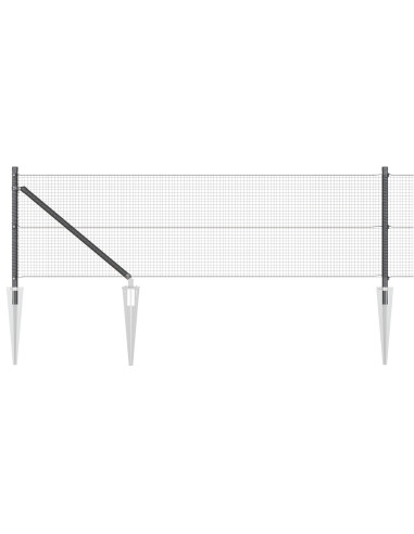 Palo della recinzione Grigio 25 x 0,5 m (rete 16 x 16 mm)