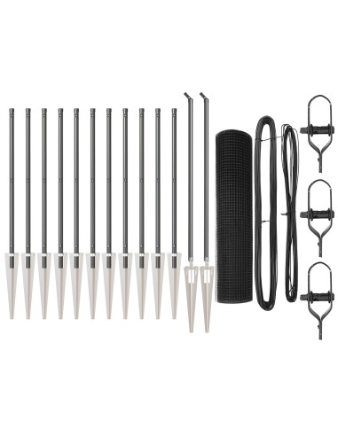 Palo della recinzione Grigio 25 x 0,5 m (maglia 19 x 19 mm)