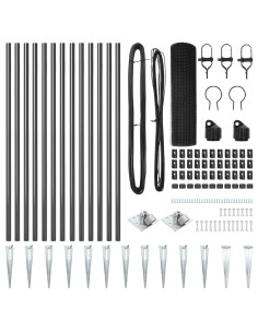 Palo della recinzione Grigio 25 x 1 m (rete 12 x 12 mm) Acciaio 2