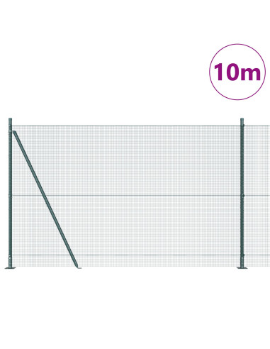 Palo della recinzione Verde 10 x 1,6 m (maglia 12 x 12 mm)