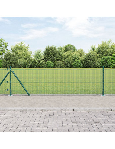 Palo della recinzione Verde 25 x 0,4 m (rete da 12 x 12 mm)