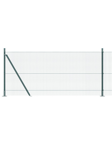Palo della recinzione Verde 25 x 1 m (rete 12 x 12 mm) Acciaio