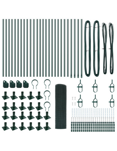 Palo della recinzione Verde 50 x 0,6 m (maglia 12 x 12 mm)