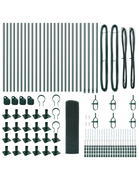 Palo della recinzione Verde 50 x 0,6 m (maglia 12 x 12 mm)