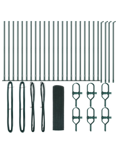 Palo della recinzione Verde 50 x 1 m (rete 12 x 12 mm)