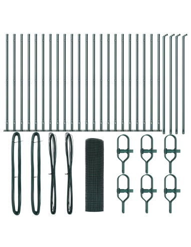 Palo della recinzione Verde 50 x 1 m (rete 16 x 16 mm)