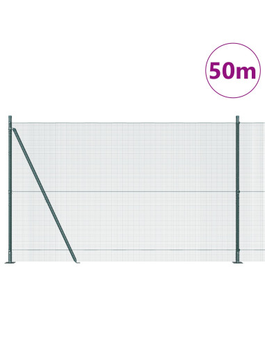 Palo della recinzione Verde 50 x 1,5 m (maglia 12 x 12 mm)