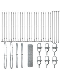 Palo della recinzione Argento 50 x 0,5 m (25 x 25 mm rete)