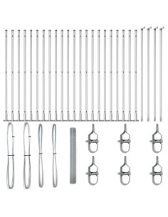 Palo della recinzione Argento 50 x 1,2 m (rete 12 x 12 mm)