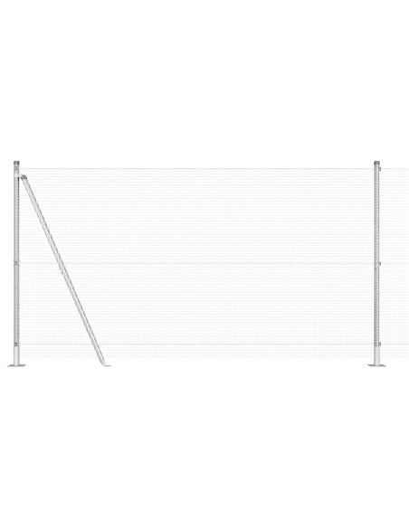 Recinzione in Filo Saldato  con 13 Posti Flangiati 1.2x50 m in Acciaio Galvanizzato