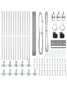 Palo della recinzione Argento 25 x 1,4 m (rete 16 x 16 mm) 2