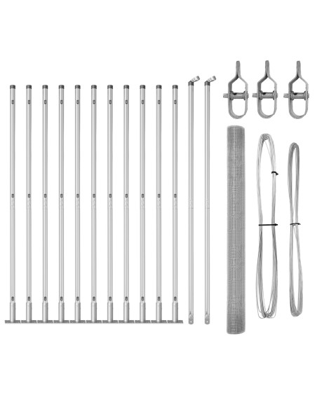 Palo della recinzione Argento 25 x 1,4 m (rete 16 x 16 mm)