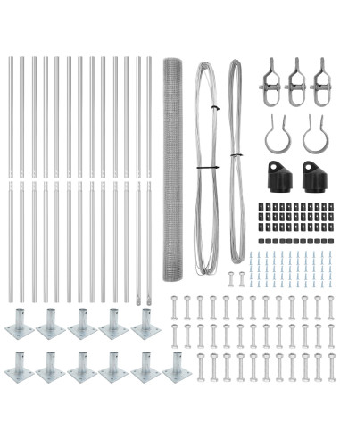 Palo della recinzione Argento 25 x 1,4 m (maglia 25 x 25 mm)