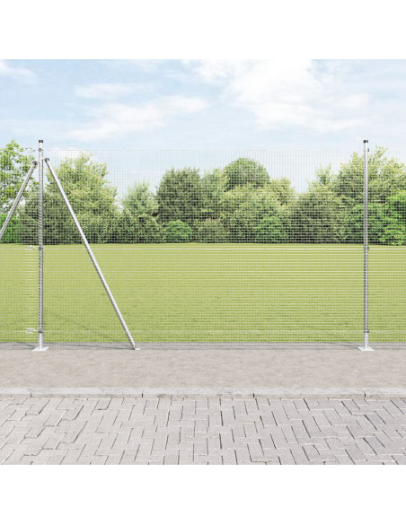 Recinzione in Rete Saldata  con 13 Posti Flangiati 1.5x25 m in Acciaio Galvanizzato