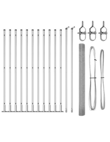 Palo della recinzione Argento 25 x 1,6 m (25 x 25 mm rete)