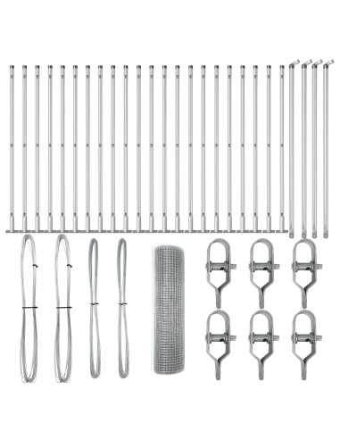 Palo della recinzione Argento 50 x 0,5 m (rete da 16 x 16 mm)