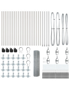 Palo della recinzione Argento 50 x 1 m (rete 19 x 19 mm) 2