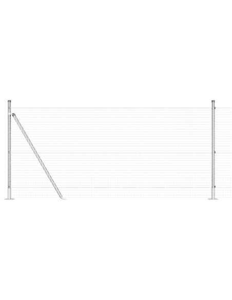 Palo della recinzione Argento 50 x 1 m (rete da 25 x 25 mm)