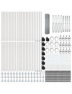 Palo della recinzione Argento 100 x 0,4 m (rete 12 x 12 mm)
