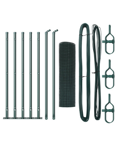 Palo della recinzione Verde 10 x 0,5 m (rete 16 x 16 mm)
