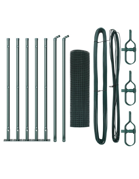 Set di Paletti  Set di 2 Verde Metallo 10 x 0.5 m Resistente