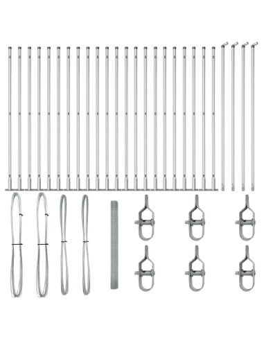 Palo della recinzione Argento 50 x 1,4 m (rete 19 x 19 mm)