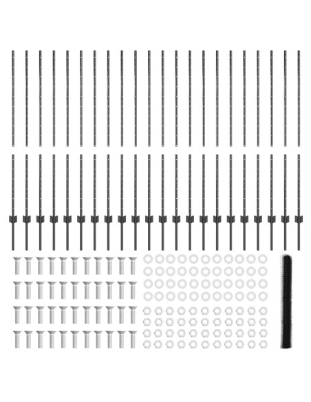 Pali della Recinzione  22 pcs U-Channel Grigio 140 cm Acciaio, Recinzione Esagonale  Grigio 1.4x50 m Acciaio
