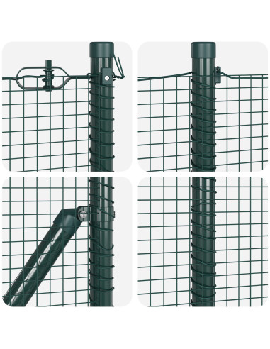 Palo della recinzione Verde 10 x 0,6 m (rete da 19 x 19 mm)