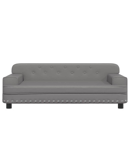 Lettino per Cani Grigio 90x53x30 cm in Similpelle