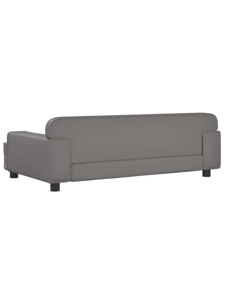 Lettino per Cani Grigio 90x53x30 cm in Similpelle