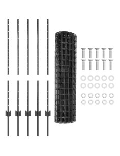 Recinzione con Posto Grigio 1 x 10 m Acciaio e PVC 2