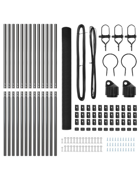Palo della recinzione Grigio Rete 25 x 1,5 m (rete 16 x 16 mm)