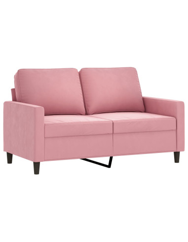Set di Divani 4 pz con Cuscini rosa in Velluto
