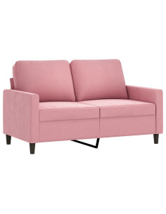 Set di Divani 3 pz con Cuscini rosa in Velluto 2