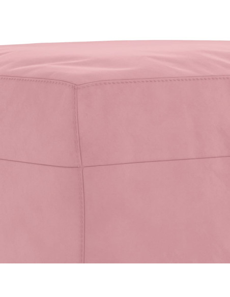 Set di Divani 3 pz con Cuscini rosa in Velluto