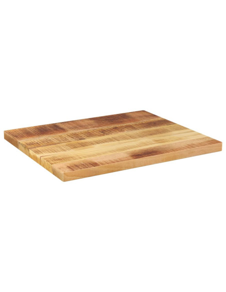 Piano per Tavolo 60x50x2,5cm Rettangolare Legno di Mango Grezzo