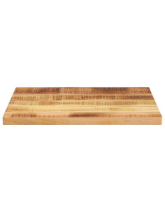 Piano per Tavolo 60x50x2,5cm Rettangolare Legno di Mango Grezzo 2