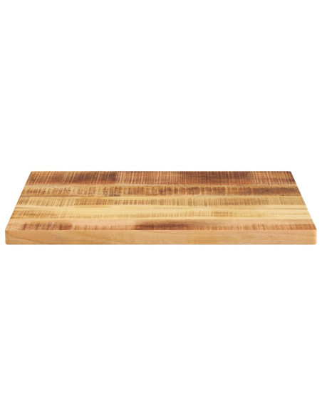 Piano per Tavolo 60x50x2,5cm Rettangolare Legno di Mango Grezzo