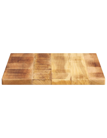 Piano per Tavolo 60x50x2,5cm Rettangolare Legno di Mango Grezzo