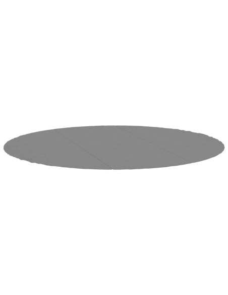 Telo Sotto Piscina Grigio Chiaro Ø396 cm Geotessile Poliestere