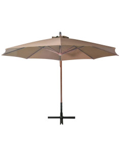 Ombrellone a Sbalzo Grigio Talpa 3,5x2,9 m Palo Abete Massello 2