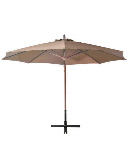 Ombrellone a Sbalzo Grigio Talpa 3,5x2,9 m Palo Abete Massello