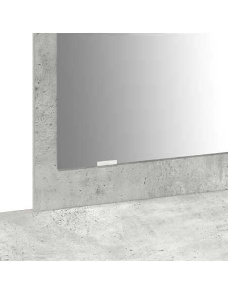 Tavolo da Trucco da Appendere Grigio Cemento 100x40x70 cm