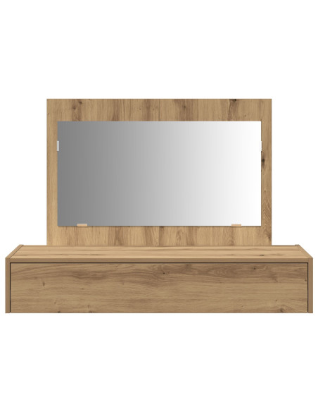 Tavolo da trucco a parete Rovere Artigianale 100x40x70 cm