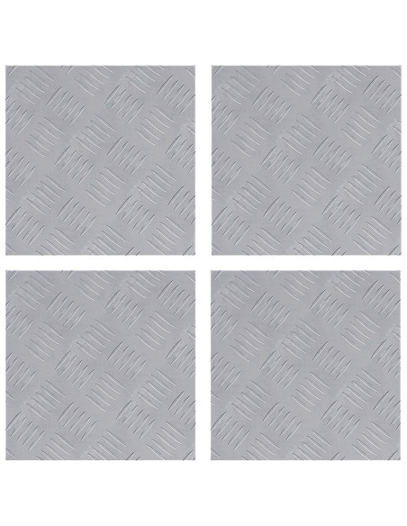 Piastrine in Alluminio Antiscivolo 4 pz 30x30 cm
