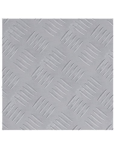 Gradini per Scale Quadrato 4 pcs Argento 30 x 30 cm Alluminio