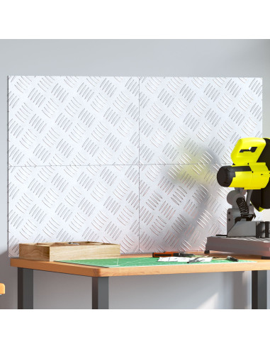 Gradini per Scale 4 pcs Argento 50 x 30 cm Alluminio