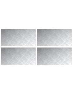 Gradini per Scale 4 pcs Argento 60 x 30 cm Alluminio