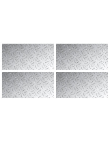 Gradini per Scale 4 pcs Argento 60 x 30 cm Alluminio